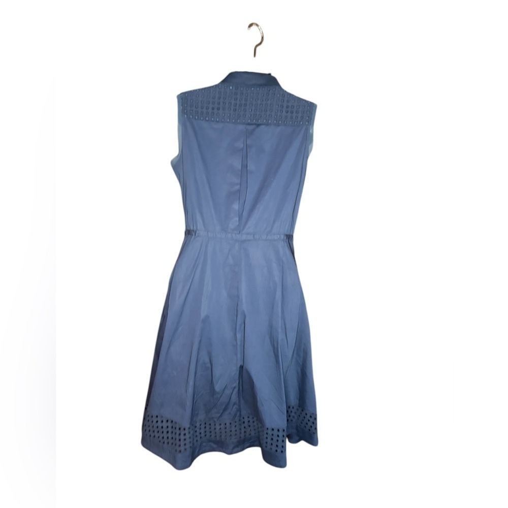 Simply Vera Vera Wang navy sleeveless A line midi dress size Small button front - Picture 3 of 8